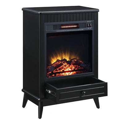 Simplie Fun Hamish Fireplace in Black Finish