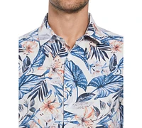 Cubavera Men's Tropical Floral-Print Linen Blend Shirt