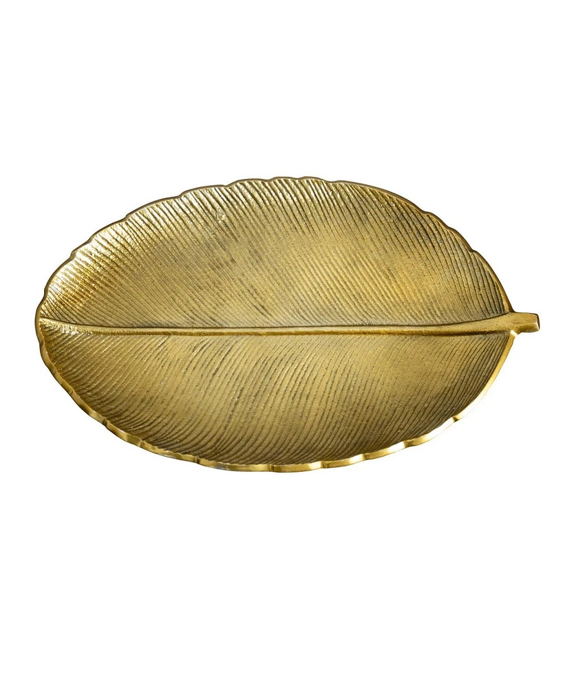 Nearly Natural 16in. Gold Leaf Decorative Accent Tray