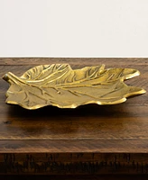 Nearly Natural 10in. Gold Tree of Life Leaf Decorative Accent Tray