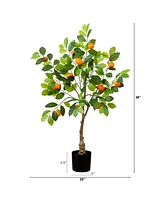 Nearly Natural 3ft. Artificial Tangerine Tree