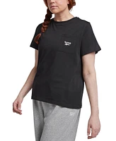 Reebok Plus Identity Crewneck Patch-Pocket T-Shirt