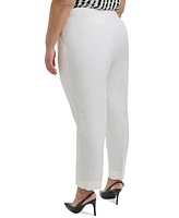 Calvin Klein Plus Mid-Rise Cuffed Ankle Pants