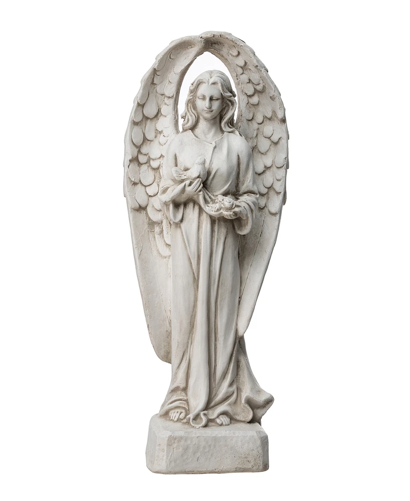 Glitzhome Standing Archangel Garden Statue