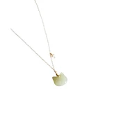 seree Choupette — Cat green jade pendant necklace