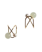 seree Colette — Jade and pearl ear cuffs