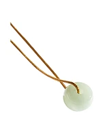 seree Donut - Green jade pendant necklace