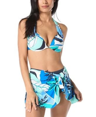 Coco Reef Womens Cameo Halter Bikini Top Halo Sarong Bottoms