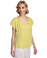 Calvin Klein Women's Short Sleeve Textured Blouse