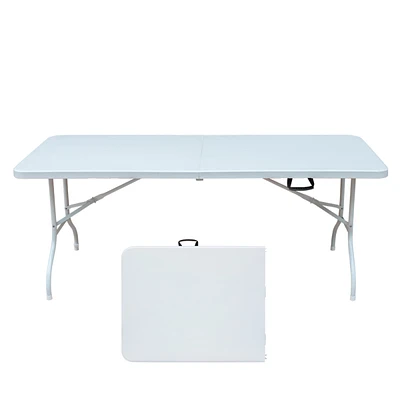Simplie Fun Portable Folding Table for Picnics and Parties