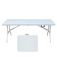 Simplie Fun Portable Folding Table for Picnics and Parties