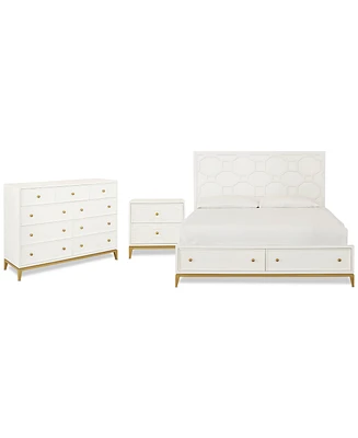 Chelsea 3-Pc. Bedroom Set (King Storage Bed