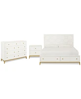 Rachel Ray Chelsea 3-Pc. Bedroom Set (King Storage Bed