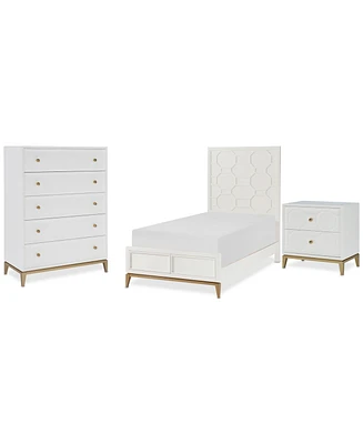 Chelsea 3-Pc. Bedroom Set (Full Bed, Chest & Nightstand)