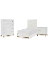 Chelsea 3-Pc. Bedroom Set (Full Bed, Chest & Nightstand)