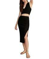 Lucky Brand Women's Rib-Knit Midi Skirt