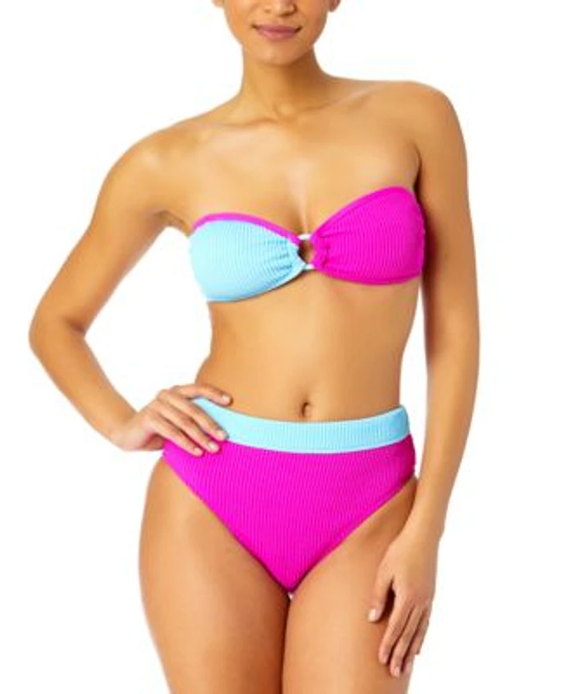 Salt Cove Juniors Colorblocked Convertible Bikini Top Bottoms Created For Macys