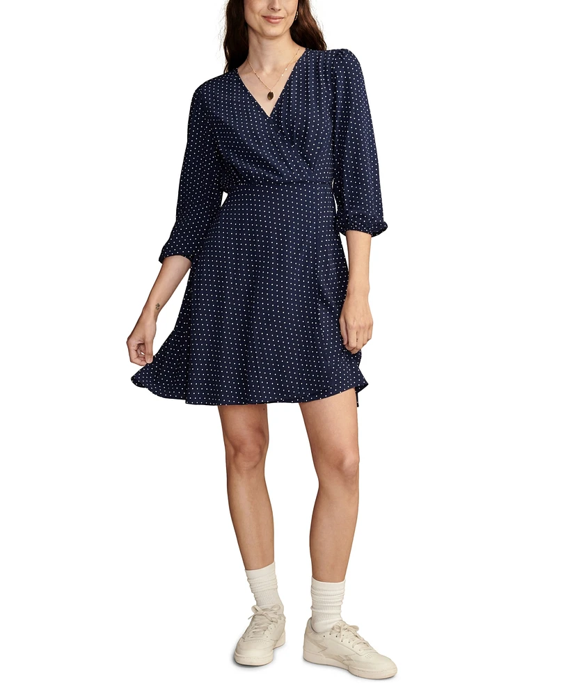 Lucky Brand Women's Polka Dot Wrap Dress