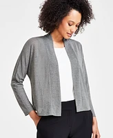 Kasper Women's Collarless Open-Front Dolman-Sleeve Jacket