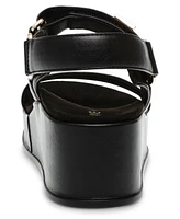 Anne Klein Women's Verse Double Strap Platform Wedge Sandals
