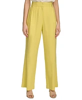 Calvin Klein Women's Linen-Blend Wide Leg Pants