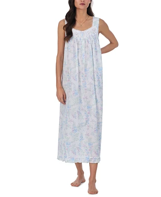 Eileen West Women's Floral Lace-Trim Ballet Nightgown