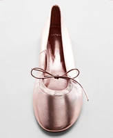 Mango Women's Metallic Ballerinas