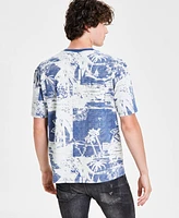 Guess Men's Island Life Tropical Graphic T-Shirt