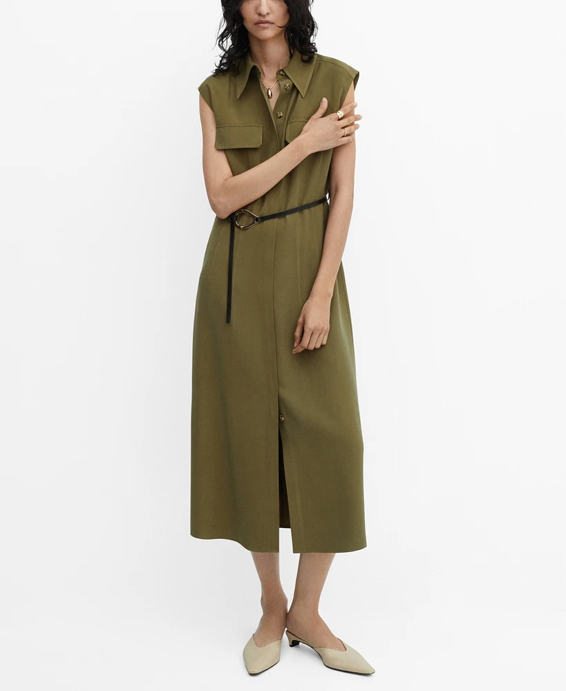 Mango Women's Belt Shirt Dress