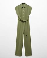 Mango Women's Bow Long Jumpsuit