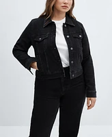 Mango Women's Pocketed Denim Jacket