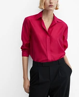 Mango Women's Concealed Button Shirt