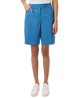 Jones New York Women's Duke Fly-Front Mid-Rise Shorts