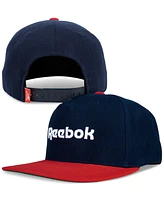 Reebok Men's Logo Embroidered Flat-Brim Snapback Hat