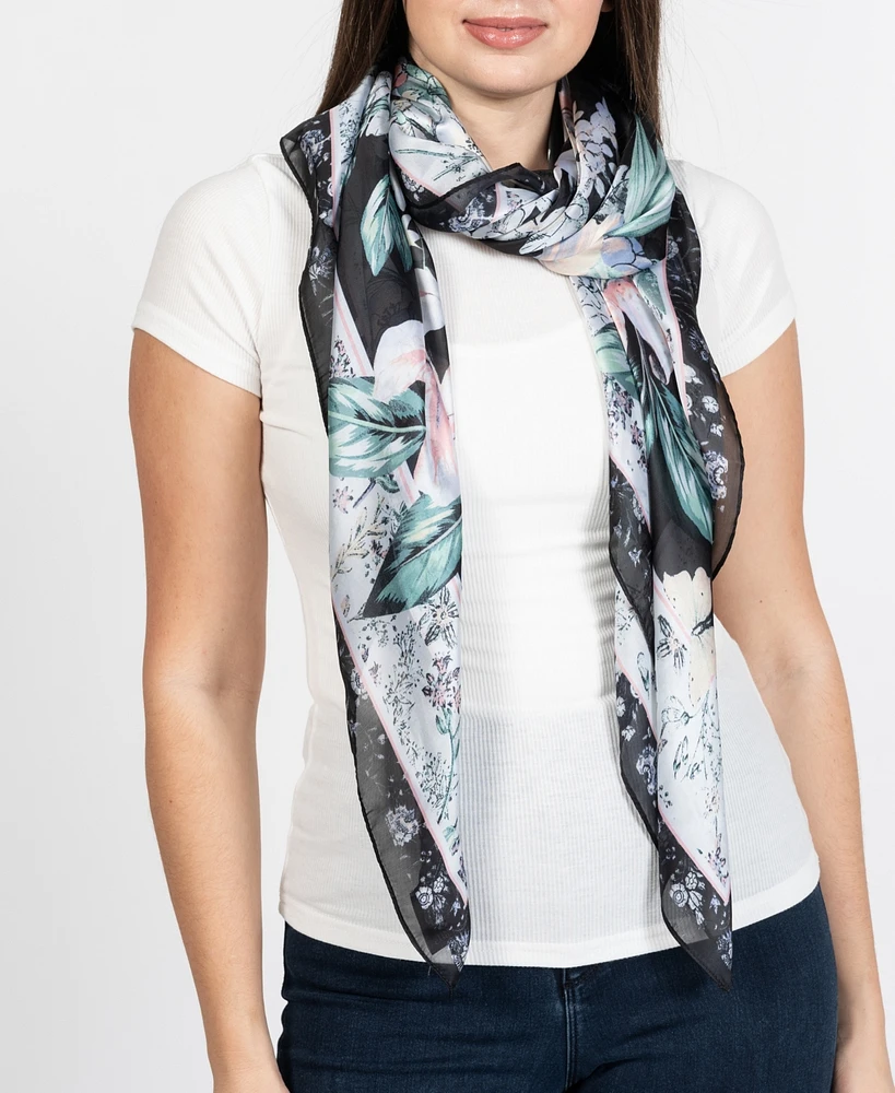 Vince Camuto Women's Lily Floral Square Scarf