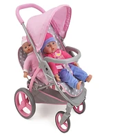509 Crew - Cotton Candy Pink - Twin Tandem Doll Stroller