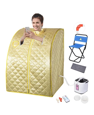 Yescom 2L Portable Light Home Steam Sauna Spa Tent Detox Weight Loss Body Slimming Bath