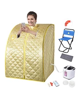 Yescom 2L Portable Light Home Steam Sauna Spa Tent Detox Weight Loss Body Slimming Bath