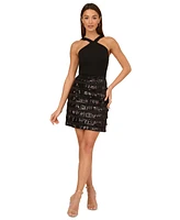 Adrianna by Papell Women's Sequined Halter Dress