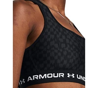 Under Armour Women's Printed Cross-Back Medium Impact Sports Bra