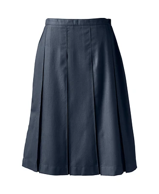 Lands' End Women's School Uniform Box Pleat Skirt Below the Knee