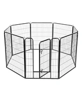 Yescom 8 Pieces 32"x40" Pet Playpen Extra Large Dog Exercise Fence Panel Crate Camping