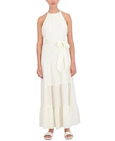 Bcbg New York Women's Plisse Halter Tiered Maxi Dress