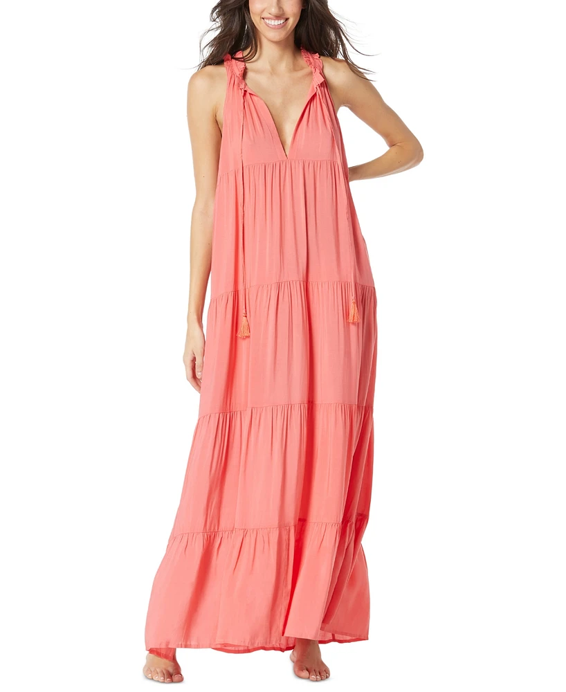 Vince Camuto Women's Tiered Maxi Dress Swim Cover-Up