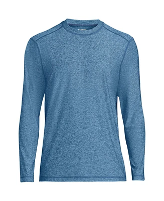 Lands' End Men's Tall Long Sleeve Upf 50 Swim Tee Rash Guard