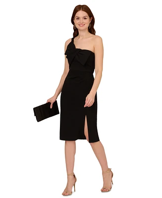 Adrianna Papell Women's Bow-Front One-Shoulder Dress