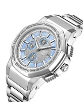 Jbw Men's Saxon Multifunction Silver Stainless Steel Watch, 48mm