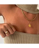 Ellie Vail Rue Sunburst Disc Necklace