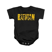 Batman Baby Girls Text On Snapsuit