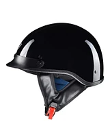 Ahr Run-c Motorcycle Half Face Helmet Dot Approved Bike Cruiser Chopper High Gloss Black M
